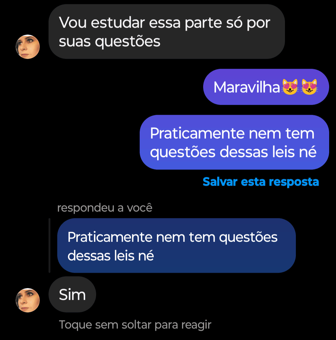Depoimento 5 enviado por cliente da IPQuestões